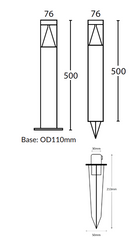 CLA Exterior Anti Glare LED Bollards 3000K Polishing Copper/ Stainless Steel 6W 12-14V IP67 - PORTUS1