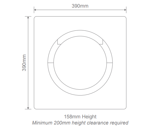 Domus ORBIS 4 IN 1 Retrofit Bathroom Heater Tri- 240V- 56021
