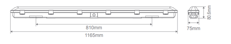 Domus HYDRO-120 Temporary LED Batten 4000K 40W 240V IP66- 66180