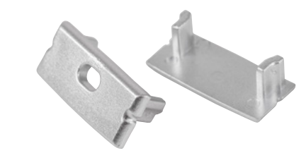 Havit End Caps to suit - Havit Black Shallow Square Aluminium Profile - HV9693-2310-BLK-EC