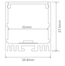 Domus OMEGA-35 3M Surface Mounted LED Channels and Accessories Aluminium/ Black/ White - 22137, 22138, 22139