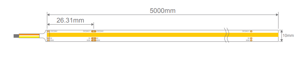 Domus STRIP-COB-KIT LED Strip Kit 3000K 4000K 6W 24V IP20- 23900, 23901