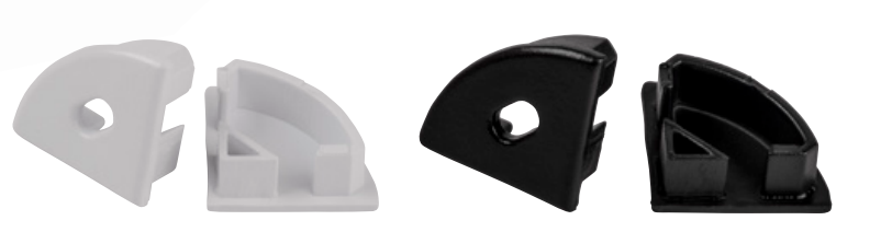 Havit End Caps to suit – Havit White Corner Aluminium Profile - HV9691-1616-EC