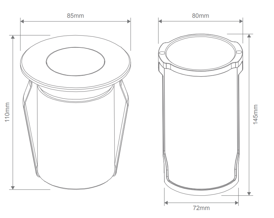 Domus EMIT Decklight Garden Step and Up Lights RGBW Stainless Steel 6W 240V IP67- EMIT-85-RGBW-STS