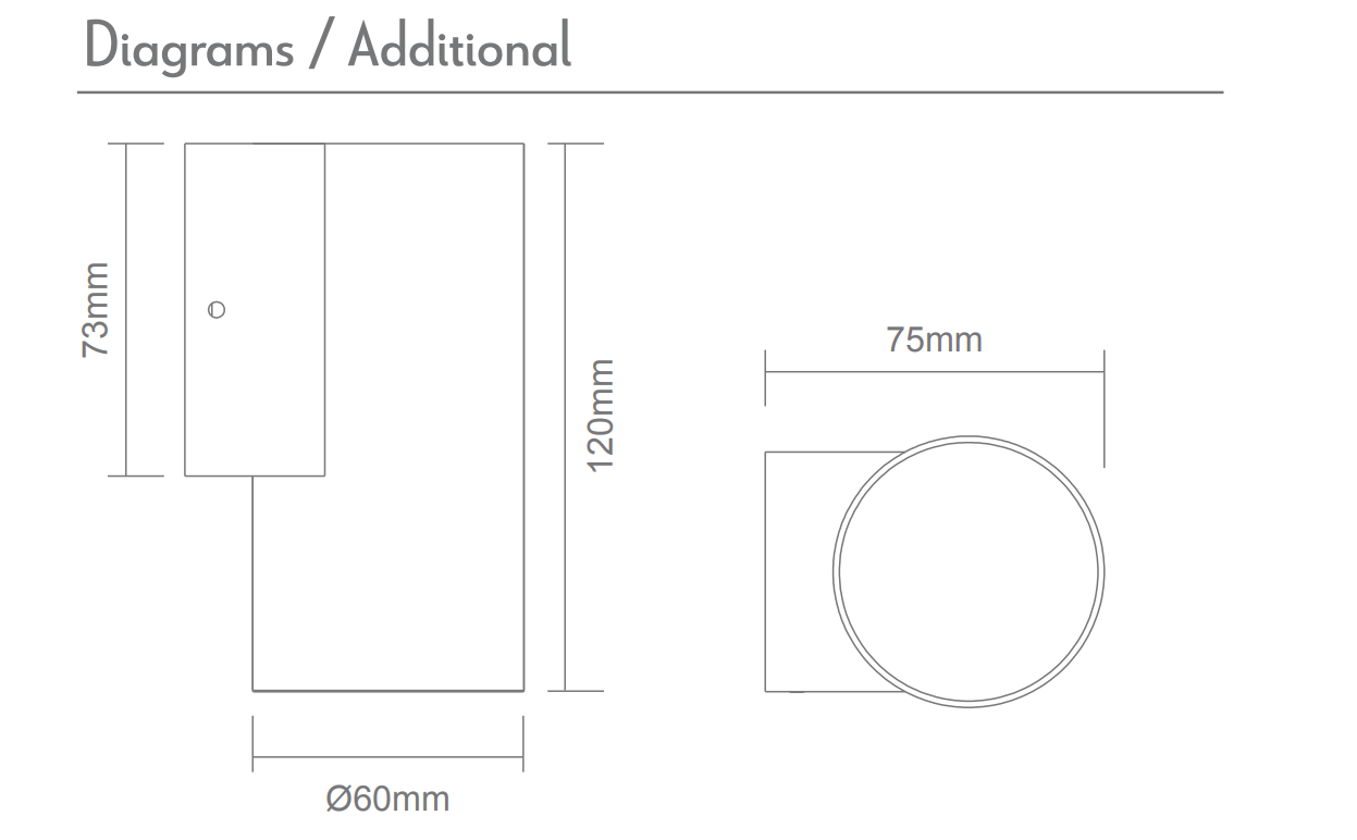 Domus ALIRA-1 Exterior Wall Light 5CCT Black/ White/ Stainless Steel/ Brushed Brass/ Antique Brass 6W 24V/240V IP65- ALIRA-1