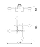 CLA Tache Interior Spot Ceiling LED Track Light Brass Black 220-240V IP20 - TACHE4, TACHE5, TACHE6 - CLA Lighting