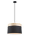 CLA TAMBURA: Scandinavian Large with Wood Trim Interior Pendant Black / White 220-240V - TAMBURA05, TAMBURA06 - CLA Lighting