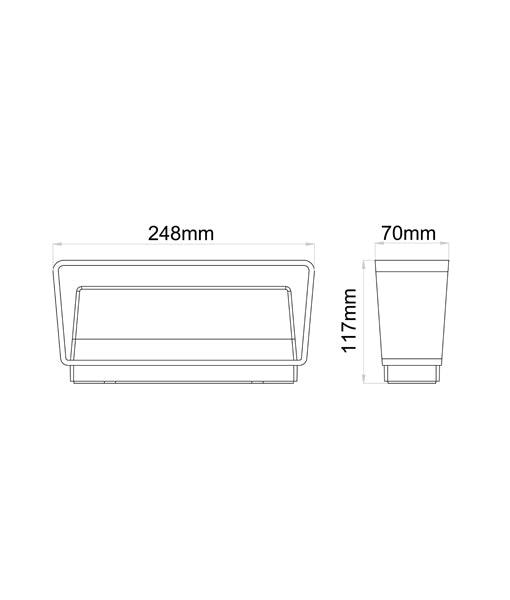 CLA TOPATRI Exterior Surface Mounted Up/Down LED Wall Lights Tri - Black 100-240V IP65 - TOPATRI1 - CLA LIGHTING