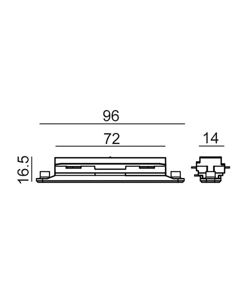 CLA 3 Wire 1 Circuit Universal Tracks, Connectors, End Cap & Live End Accessories Black - TRK1BL- CLA Lighting