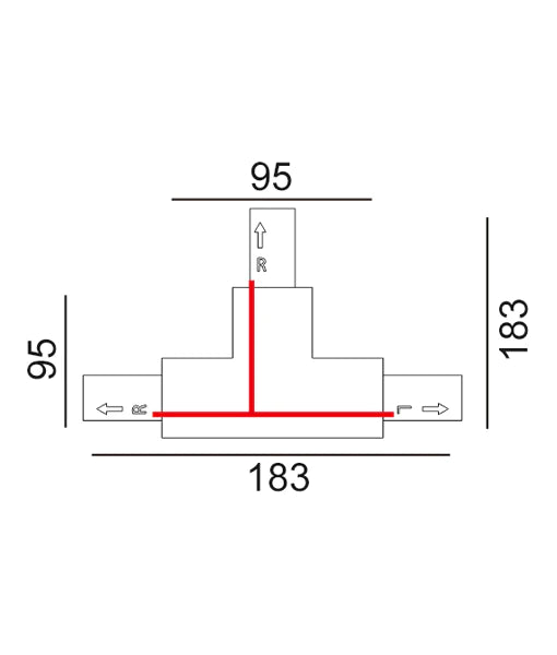 CLA 3 Wire 1 Circuit Universal Tracks, Connectors, End Cap & Live End Accessories Black - TRK1BL- CLA Lighting