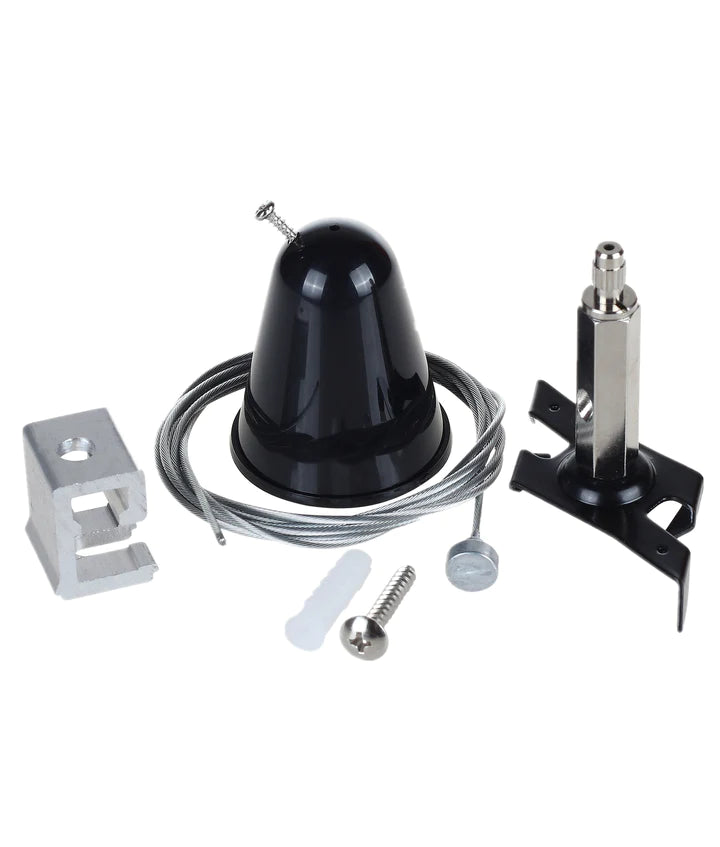 CLA 4 Wire 3 Circuit Track Suspension Kits & Suspension Clamp Accessories Black - TRK3BLSUSKIT - CLA Lighting