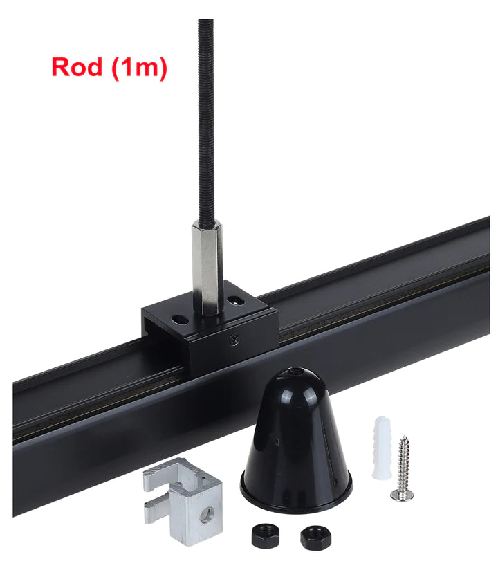 CLA 4 Wire 3 Circuit Track Suspension Kits & Suspension Clamp Accessories Black - TRK3BLSUSKIT - CLA Lighting