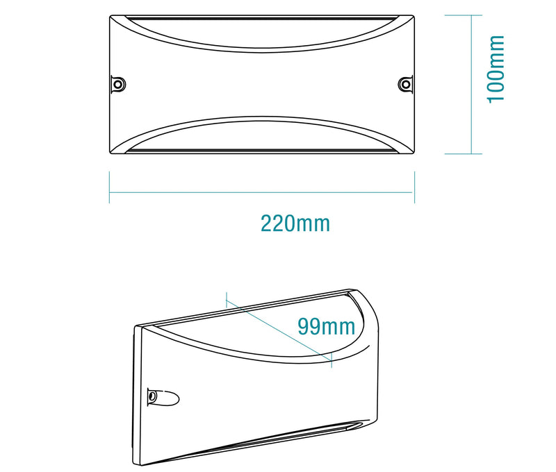 Martec Taurus E27 Exterior Wall Lights White / Matt Black 220-240V IP54 - MLXTE27W, MLXTE27M