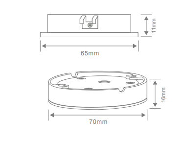 Domus ASTRA LED Cabinet Dimmable Light Tri - White / Black / Silver / Brass / Chrome 3.6W 12V IP44 - 21516, 21517, 21518, 21519, 21520