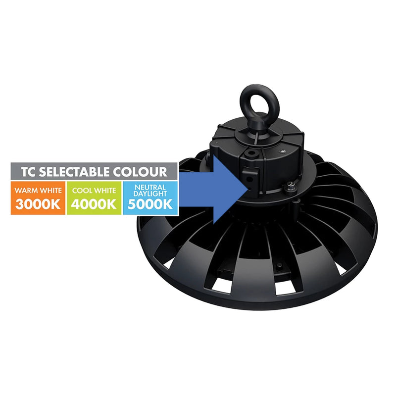 SAL UFO SHB23MP TC LED High Bay Tri- Black 80/200W 240V IP65- SHB23