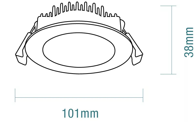 Martec Ultra LED Downlights Tri - Matt White 10W 220-240V IP44 - TLUD34510WD