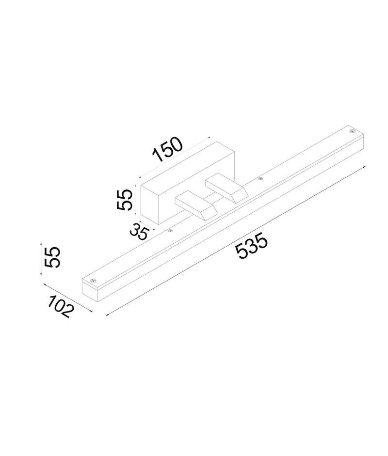 CLA VANITAS2M Vanity or Picture Interior Wall Light Tri - White 220-240V IP44 - VANITAS2M - CLA Lighting