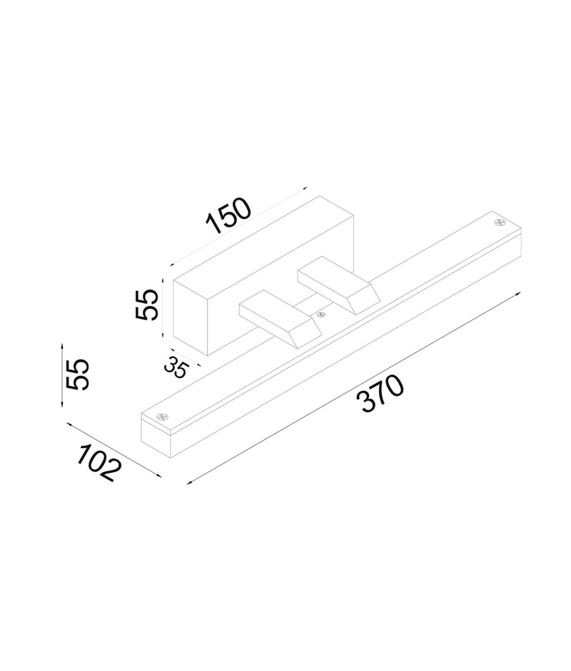 CLA VANITAS3M Vanity or Picture Interior Wall Light Tri - White 220-240V IP44 - VANITAS3M -CLA Lighting