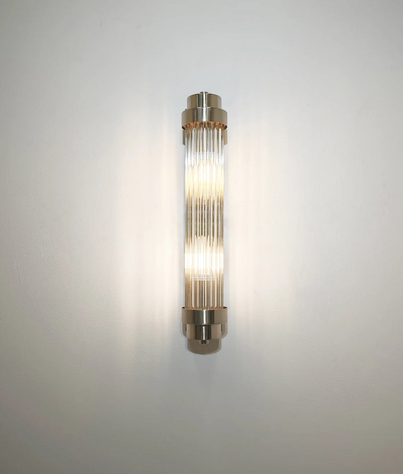 CLA VARILLAS: Up/Down Clear Glass Rod Interior Wall Lights Antique Brass / Chrome / Satin Chrome / Black / White 220-240V - VARILLAS