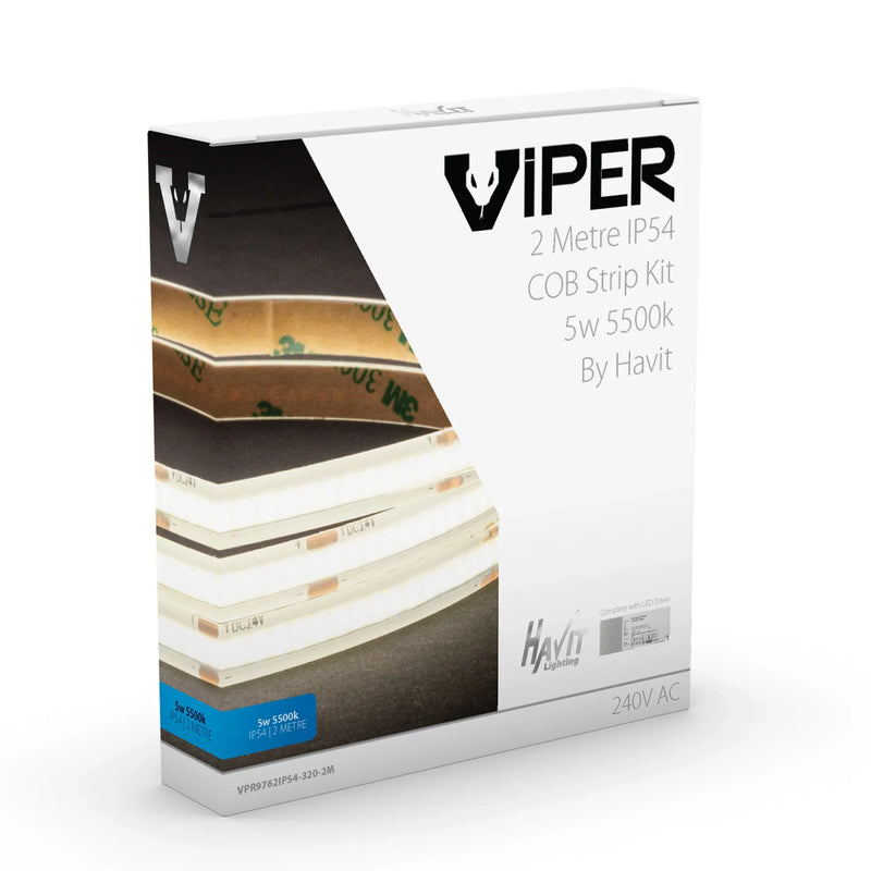 Havit Viper COB 2m LED Strip Kit 5500K 5W 24V IP54 - VPR9762IP54-320-2M - Havit Lighting