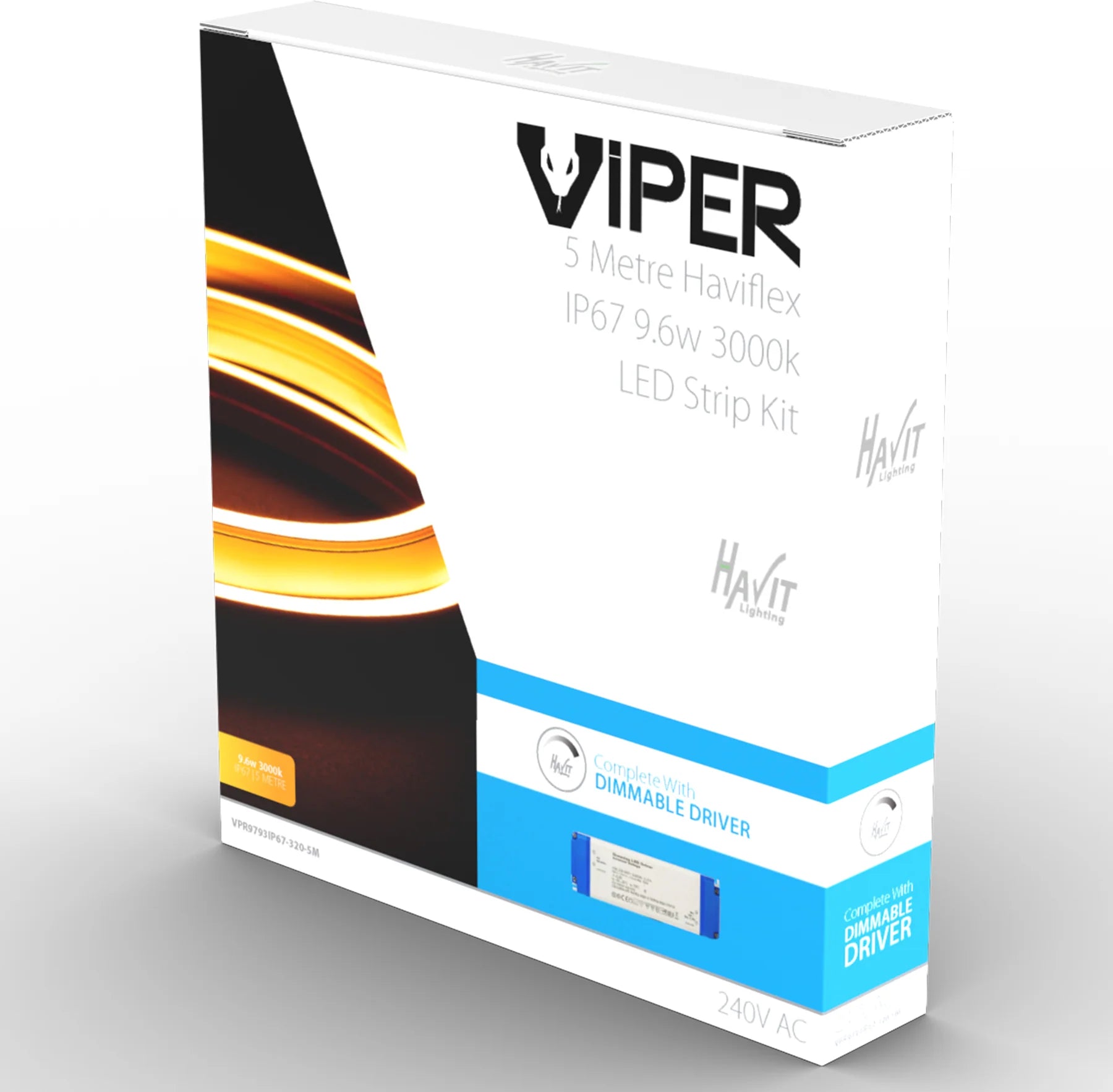 Havit Viper Side Bend Haviflex 5m LED Strip Kit 3000K 9.6W 24V IP67-VP