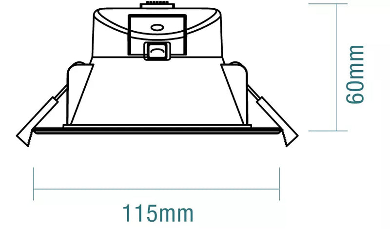 Martec Vito LED Downlights Tri - White 9W 220-240V IP44 - TLVD3459WD