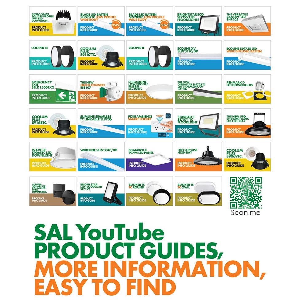 SAL SALRAY 1500 LED Flood Lights 6500K Black 9.5W 240V IP65- SSIF1500