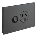 Clipsal Single Power Point, Saturn Zen, Horizontal Mount, Black/ White 250V- Z4015-ZB, Z4015-ZW