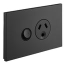 Clipsal Single Power Point, Saturn Zen, Round Earth Horizontal Mount Zen White/ Zen Black 250V- Z4015L-ZW, Z4015L-ZB