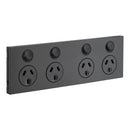 Clipsal Quad Power Point, Saturn Zen, Horizontal Mount Black/ White 250V- Z4025H2-ZB, Z4025H2-ZW