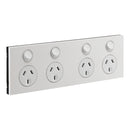 Clipsal Quad Power Point, Saturn Zen, Horizontal Mount Black/ White 250V- Z4025H2-ZB, Z4025H2-ZW