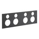 Clipsal Quad Power Point Cover, Saturn Zen, Horizontal Mount Zen Black/ Zen White- Z4025H2C-ZB, Z4025H2C-ZW