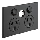 Clipsal Double Power Point, Saturn Zen, Horizontal Mount, 250V- Z4025XUA-ZB