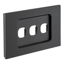Clipsal Grid and Cover, Saturn Zen, 3 Gang Black/ White- Z4033VH-ZB, Z4033VH-ZW
