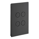 Clipsal Push Button Switch, Saturn Zen, LED 4 Gang Black/ White 250V- Z4064PBL-ZB, Z4064PBL-ZW