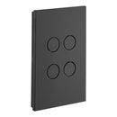 Clipsal Grid and Cover, Saturn Zen, 4 Gang Black- Z4064VH-ZB