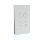Clipsal Grid and Cover, Saturn Zen, 4 Gang White- Z4064VH-ZW