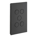 Clipsal Grid and Cover, Saturn Zen, 5 Gang Black/ White- Z4065VH-ZB, Z4065VH-ZW