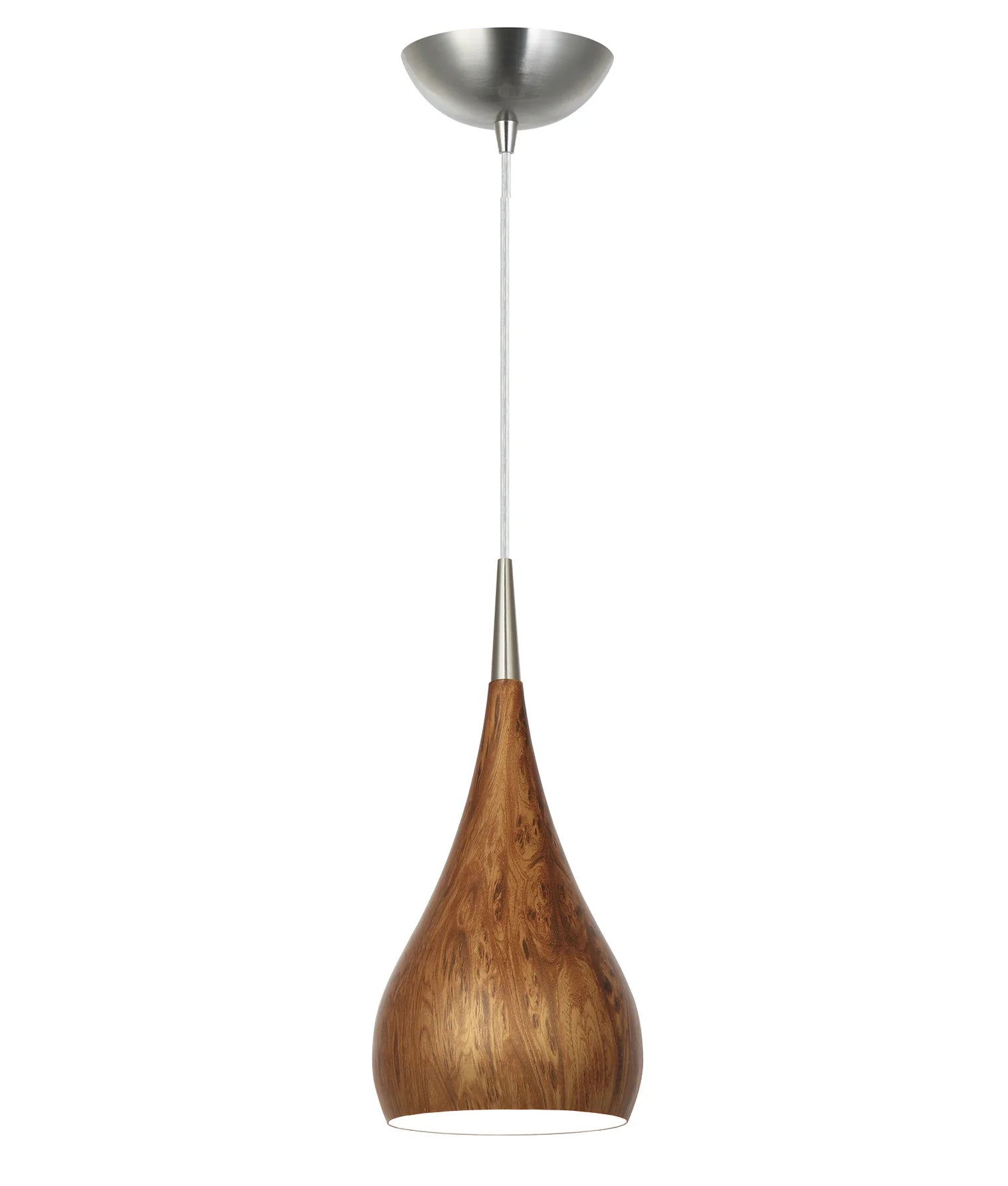 CLA ZARA: Modern Bell/ Dome Shape Interior Pendant Oak/ Matt Black/ Burl Wood 220-240V - ZARA