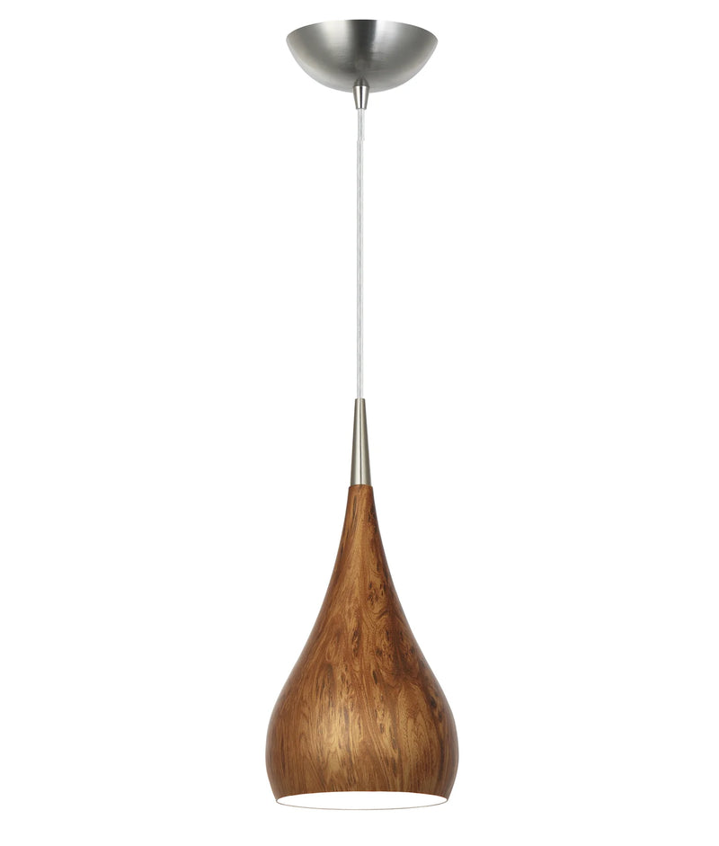 CLA ZARA: Modern Bell/ Dome Shape Interior Pendant Oak/ Matt Black/ Burl Wood 220-240V - ZARA