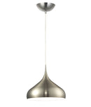 CLA ZARA: Modern Dome Shape Interior Pendant Satin Nickel 220-240V - ZARA8A - CLA Lighting