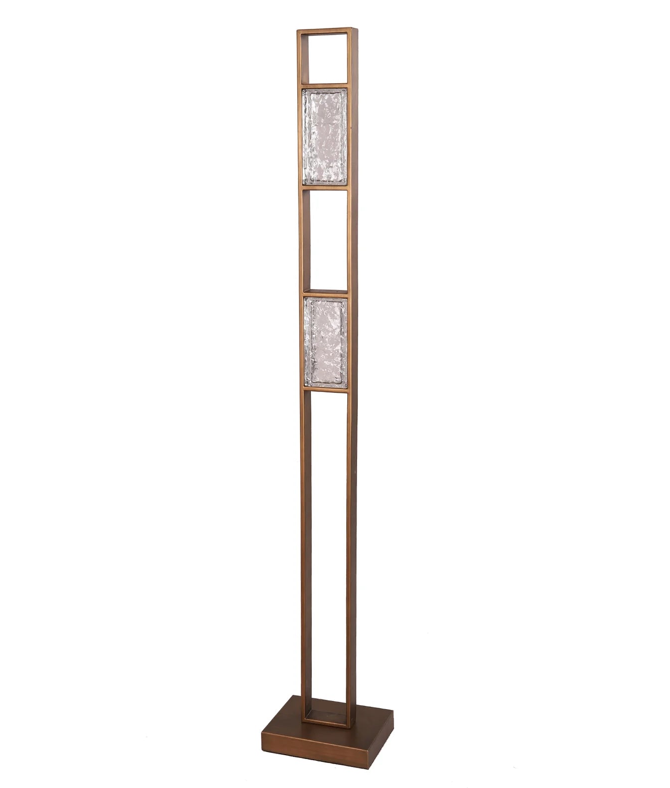 CLA ZEIGEL: LED Rectangular Table and Floor Lamps 3000K Satin Black/ Antique Brass 16W 240V IP20- ZEIGEL-F1, ZEIGEL-F2