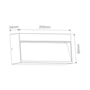 Domus ZEKE-8-PRO Surface Mounted Garden Step and Up Lights Tri- Black/ Whiite 8W 12/24V / 240V IP65- 10328-13040