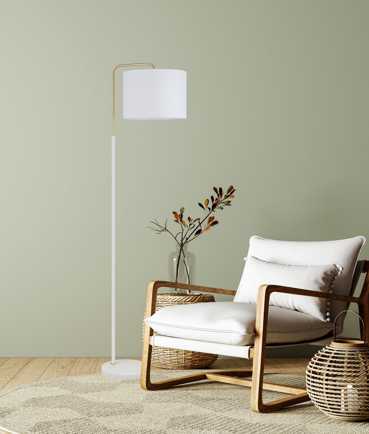 CLA ARRIBA white floor lamp styled room