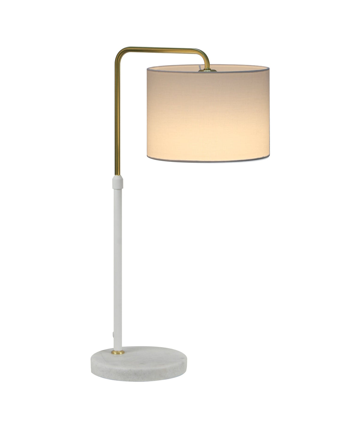 CLA ARRIBA white table lamp illuminated