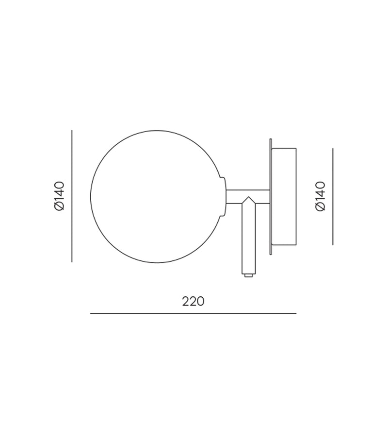 Aromas Atom Wall Lights 3000K Matte Black/ Matte Brass 5W -  ARO.A1214/NEG, ARO.A1214/ORO