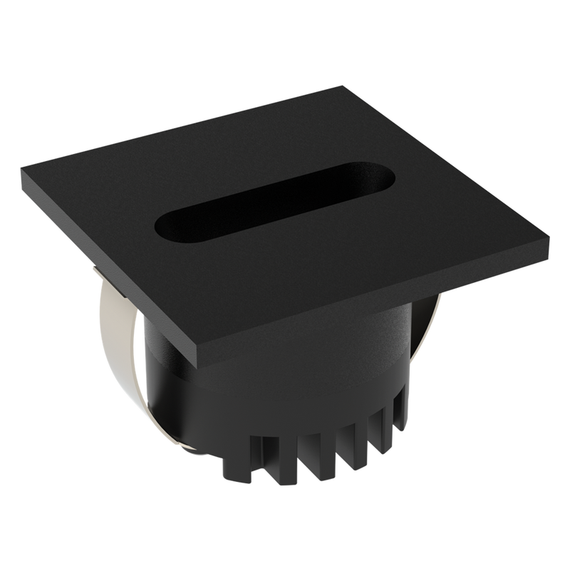 Domus Aura Square Interior Step Lights Tri- Black 3W 240V IP20 - 23721, 23722, 23723, 23724, 23725