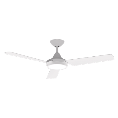 Domus Axis 3 Blade 48in. with Dimmable LED Light Ceiling Fan Tri - Black / White 26W 240V - 60030, 60031 - Domus Lighting