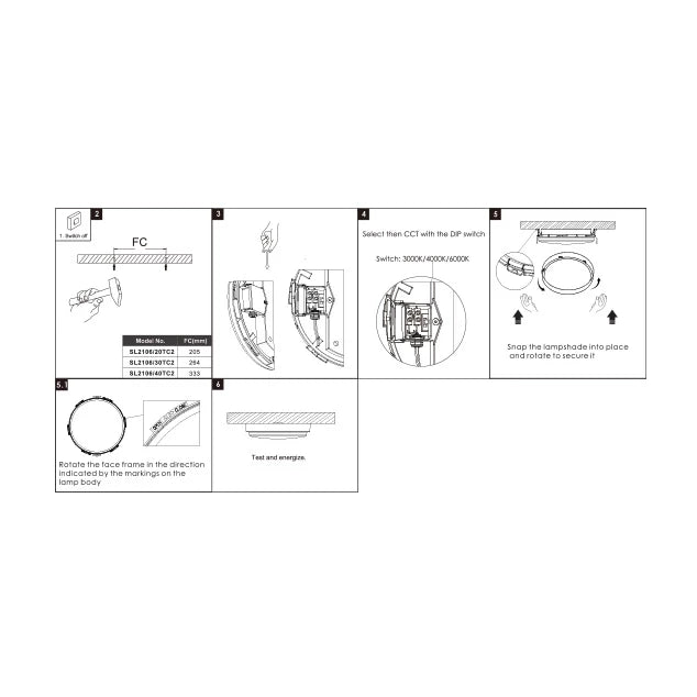 SAL BENNY II LED Oysters Tri- White 10W/20W 240V IP65- SL2106 TC2