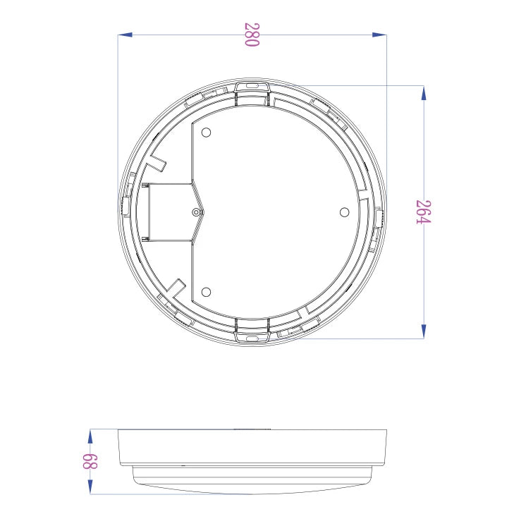 SAL BENNY II LED Oysters Tri- White 10W/20W 240V IP65- SL2106 TC2